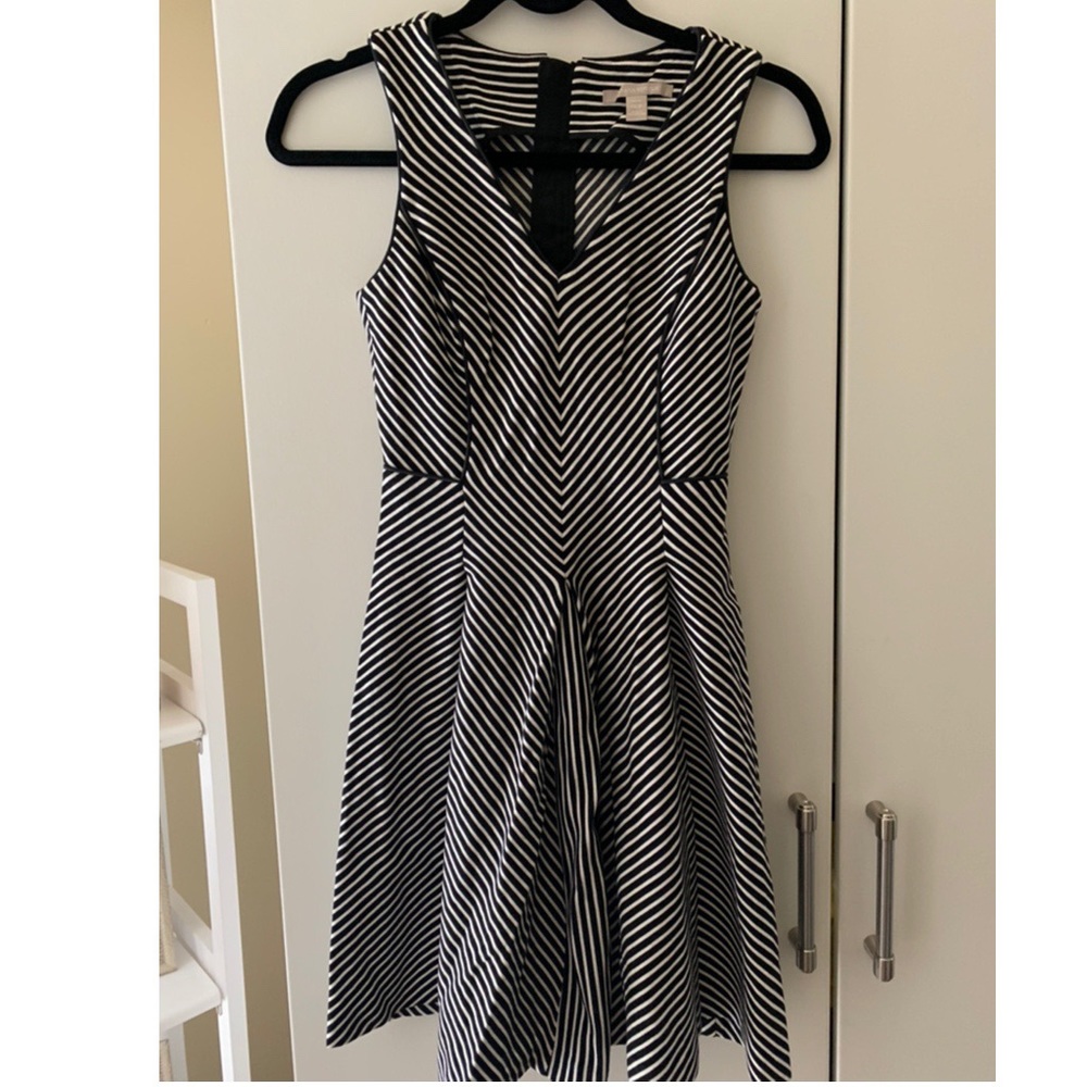 Banana republic Striped black and white dress